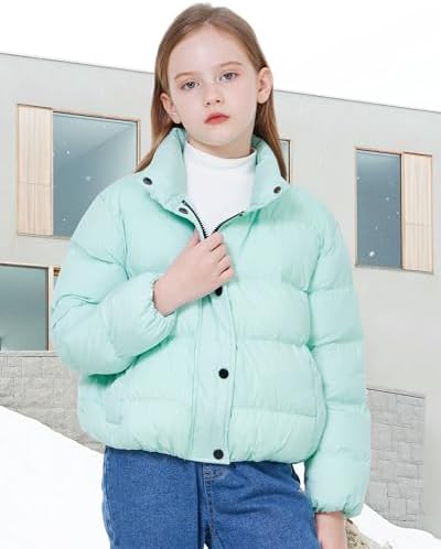 WULFUL Girls Winter Puffer Jacket - Lightweight Warm and Tear-Resistant