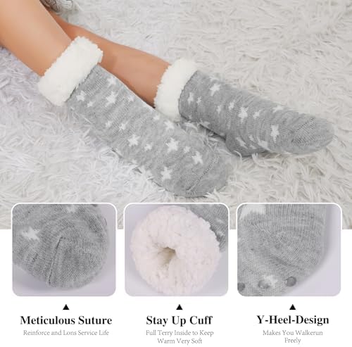 KFUBUO Kids Slipper Socks Non-Slip Warm Fuzzy Perfect Gift for Kids