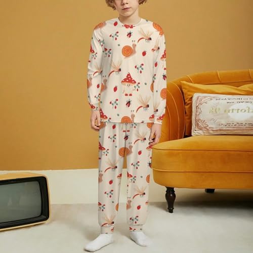 Funny Snail Mushroom Kids Pants Set