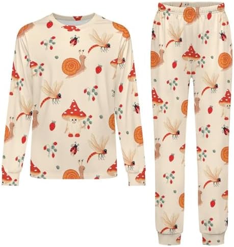 Funny Snail Mushroom Kids Pants Set