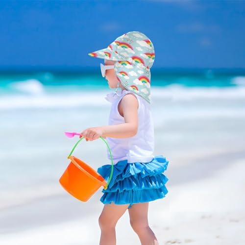 Rainbow Cloud Baby Sun Hat for Kids 2-4T Lightweight Adjustable