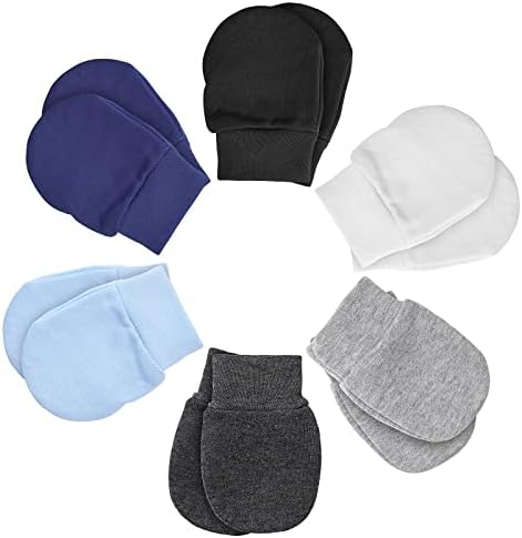 Aster 6 Pairs Baby Mittens for Newborn Toddler Soft Stretchy