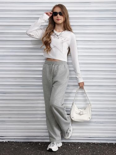 SOLY HUX Straight Wide Leg Sweatpants