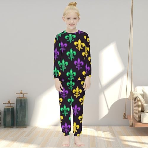 MEIKKO Girls Thermal Underwear Set Long Johns Lined