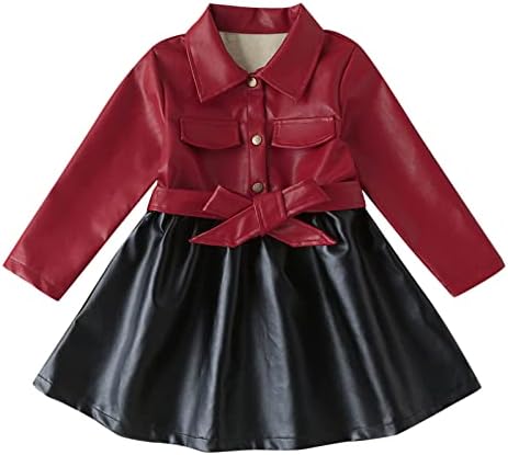 Patchwork PU Leather Jacket for Toddler Girls