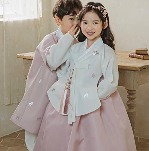 Special Occasion Girls Ivory Hanbok Dress