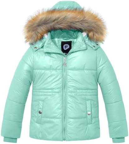 Garemcy Girls Metallic Winter Coat Warm Waterproof Cozy