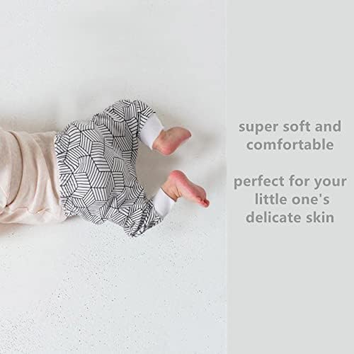 Pack of 4 Cute Soft Cotton Baby Jogger Pants for Boys Girls