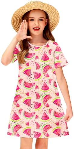 Girls Hawaiian T-shirt Dress 5-14 Years