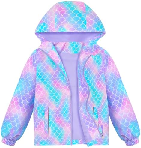 OlyPegic Girls Waterproof Hooded Rain Jacket