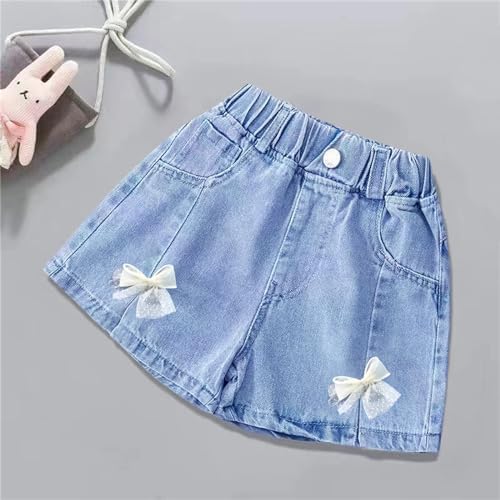 Cute Toddler Jeans for Girls Denim Elastic Shorts