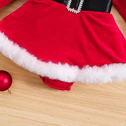 Cute Baby Girl Christmas Romper Dress Santa Claus Design