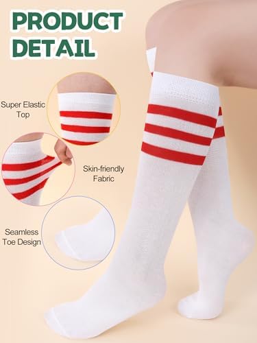 Breathffy 8 Pairs Kids Striped Tube Socks