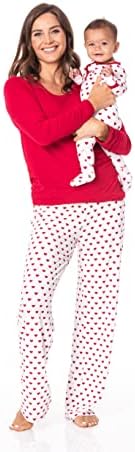 KicKee Full of Hearts Baby Footies with Burgundy Heart