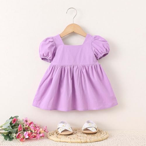 3D Flower Puff Sleeve Dress