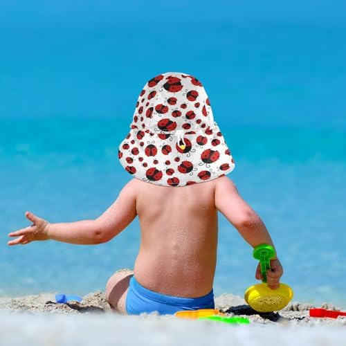 Cute Red Ladybugs Bucket Hat for Toddlers Kids