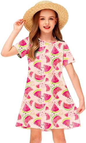 Girls Hawaiian T-shirt Dress 5-14 Years