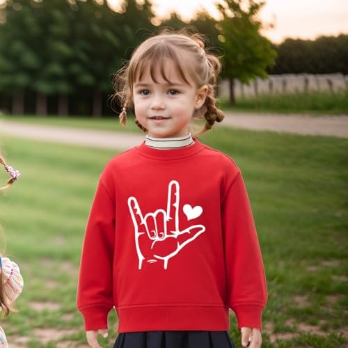 Kids Valentines Day Love Heart Sweater