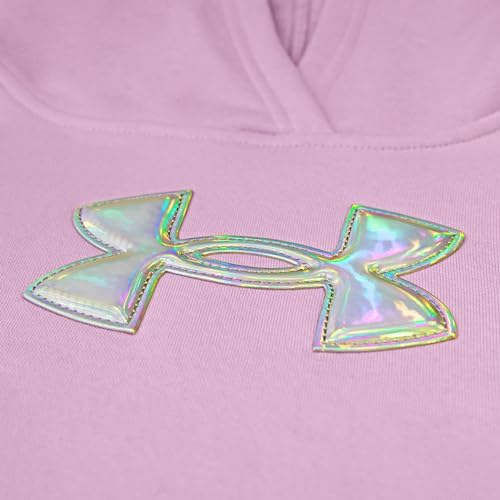 Under Armour Rival Applique Hoodie for Girls 6X Stellar Pink