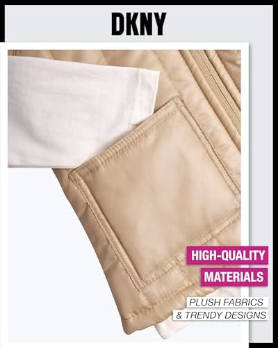 DKNY Girls Quilted Vest Puffer Flare Leggings Set