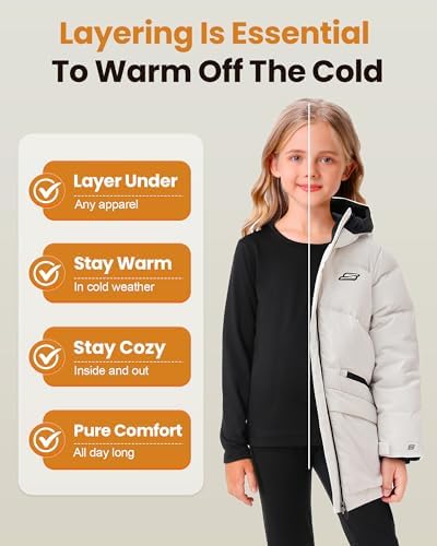 Songcode Thermal Underwear for Kids Base Layer Ski Set