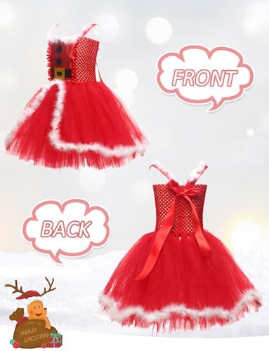 Happy Cherry Christmas Princess Dress for Toddler Girls