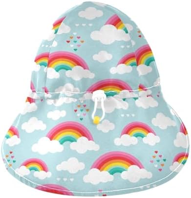 Rainbow Cloud Baby Sun Hat for Kids 2-4T Lightweight Adjustable