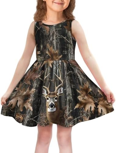 Frymappies Mini Sleeveless Summer Swing Dress for Girls 2-14Y