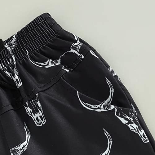 Perfect Baby BoyCow Head Print Elastic Waist Joggers