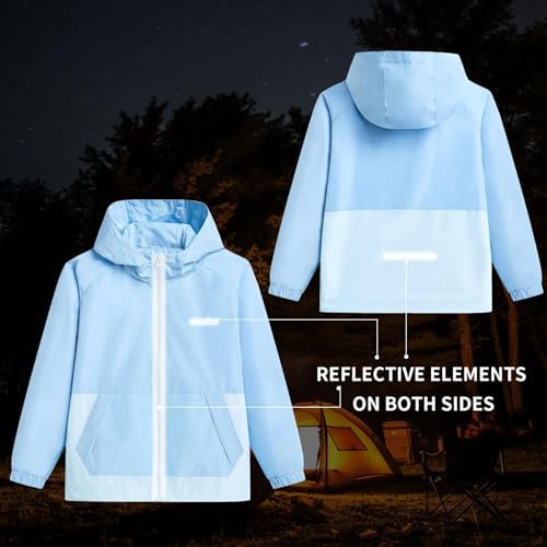 MGEOY Kids Waterproof Rain Jacket