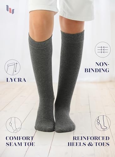 Premium Cotton Knee High Socks for Kids