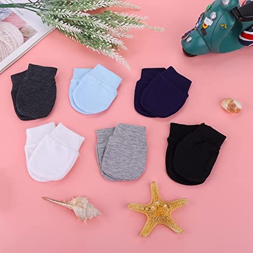 Aster 6 Pairs Baby Mittens for Newborn Toddler Soft Stretchy