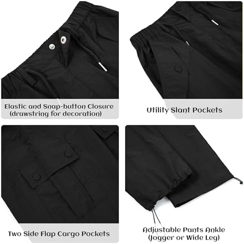 Y2K Parachute Jogger Pants for Girls