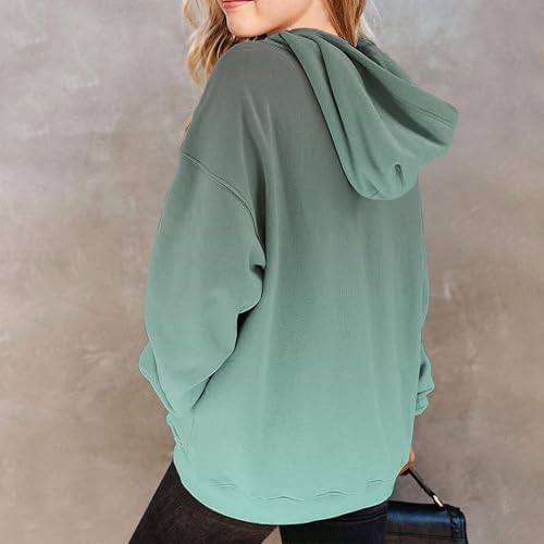 Cute Trendy Preppy Gradient Over-sized Ganymides