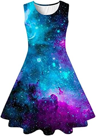 Catchy Look Sleeveless Dress Round Neck Floral