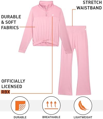 RBX Girls Activate Set Cozy Hoodie Trendy Leggings for Fitness