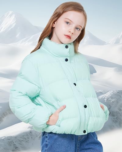 WULFUL Girls Winter Puffer Jacket - Lightweight Warm and Tear-Resistant