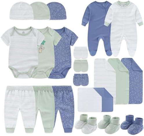 Ecojoy Unisex Newborn Layette Set 22 Piece Baby Essentials