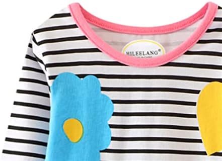HILEELANG Toddler Girl Stripe Cotton Dress