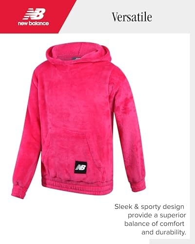 New Balance Girls Plush Hoodie Cozy Comfortable