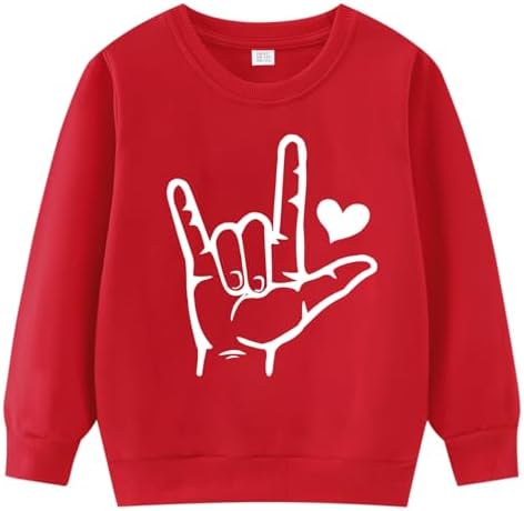 Kids Valentines Day Love Heart Sweater