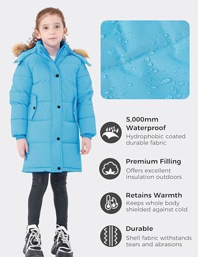 Fast fashion sizes Warm Waterproof Winter Jacket for Girls