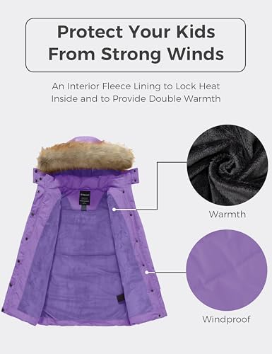 Wantdo Girls Winter Fleece Jacket