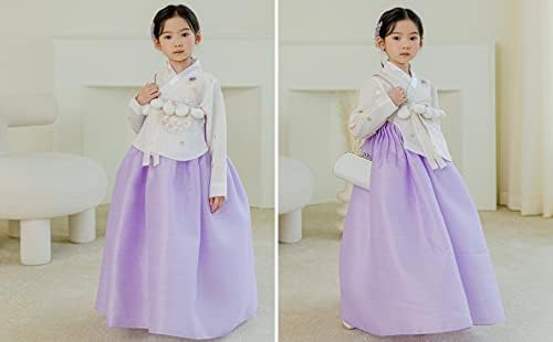 Ivory Foil Dangui Purple Girl Hanbok