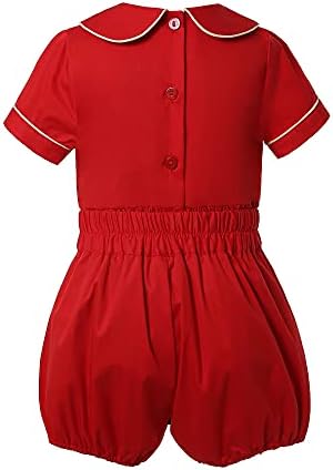 Pettigirl - Festive Red Smocked Dress for Girls Boys - Special Occasion Outfit
