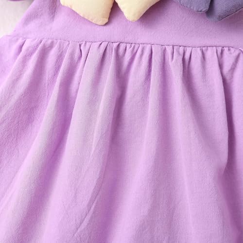 3D Flower Puff Sleeve Dress