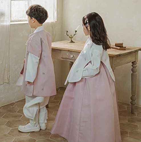 Special Occasion Girls Ivory Hanbok Dress