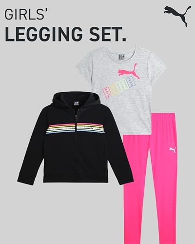 PUMA Girls 3-Piece Active Fleece Set