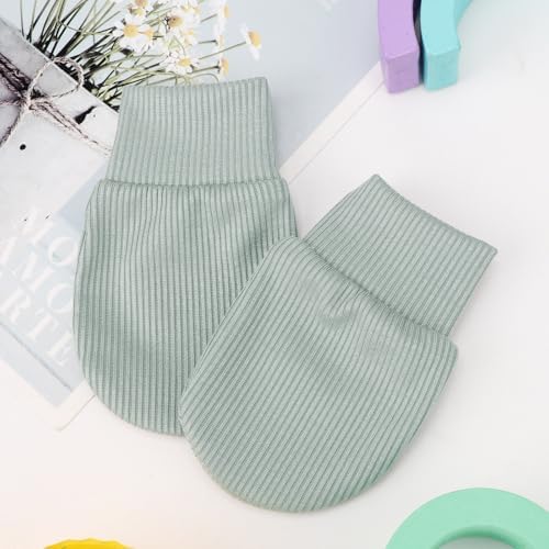 Elastic No-Scratch Baby Mittens for 0-6 Months