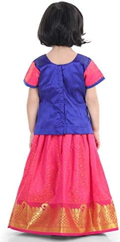 BownBee Traditional Silk Lehanga Choli for Baby Girls